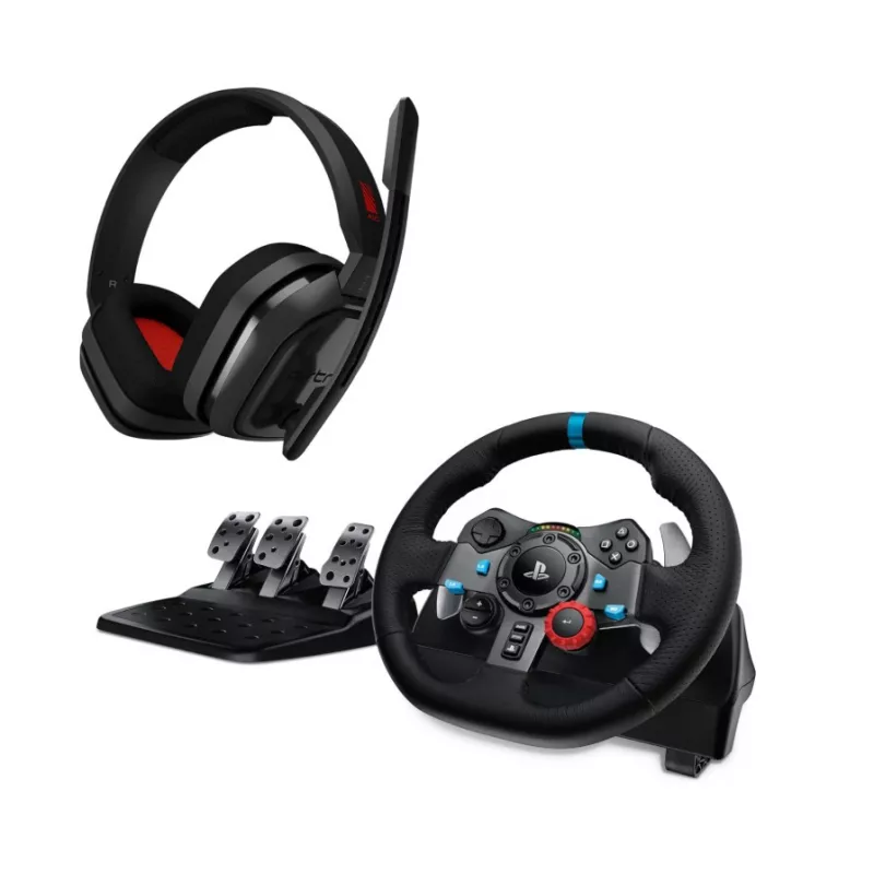 Logitech G29 Driving Force Gaming Racing Wheel + Logitech A10 Headset
