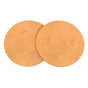 MDF Round Base 100mm - Pack x2 (thickness 3mm)