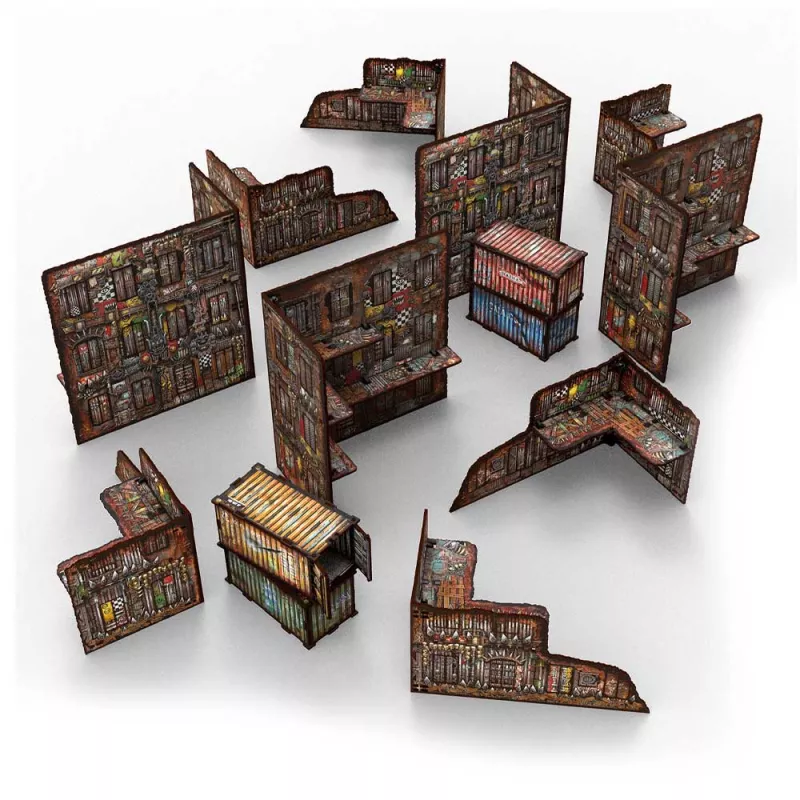 MDF Terrain - PrePainted Foldable (4 +6+4) - Orks