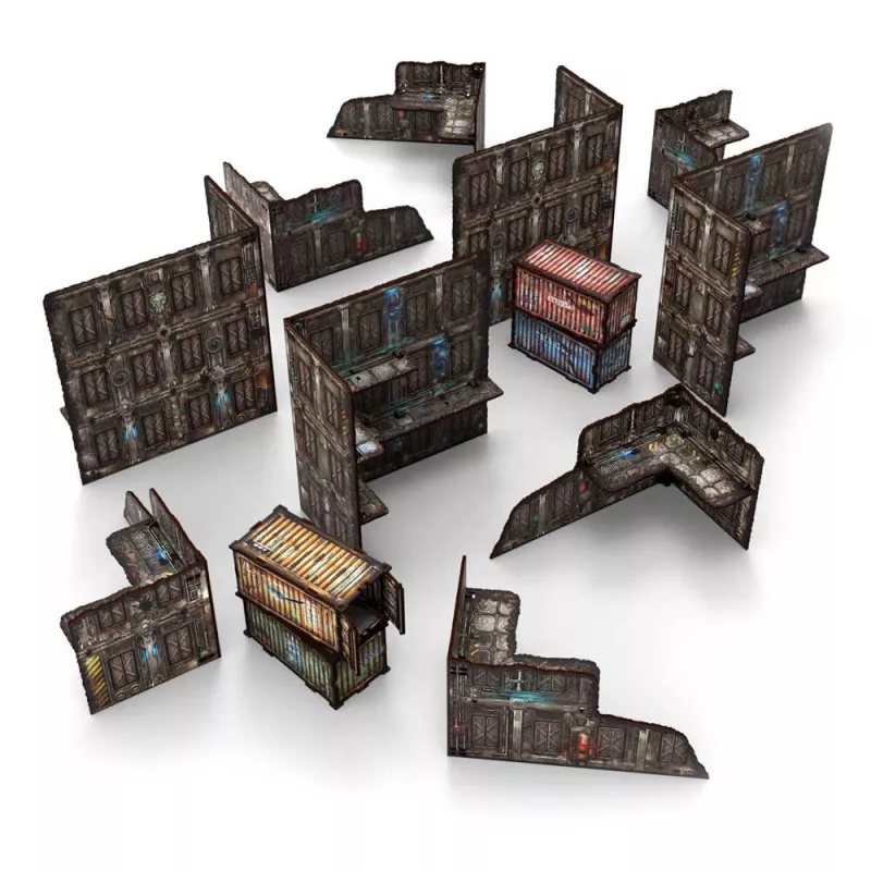 MDF Terrain - PrePainted Foldable (4 +6+4) - SCI-FI