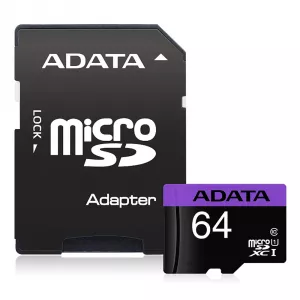 Micro SD kartica 64GB + adapter AUSDX64GUICL10-RA1 CLASS10