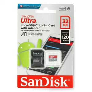 MicroSDHC 32GB SanDisk Ultra + Adapter SDSQUA4-032G-GN6MA