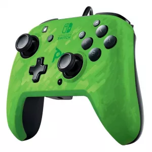 Nintendo Switch Faceoff Deluxe Controller + Audio Camo Green