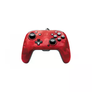 Nintendo Switch Faceoff Deluxe Controller + Audio Camo Red