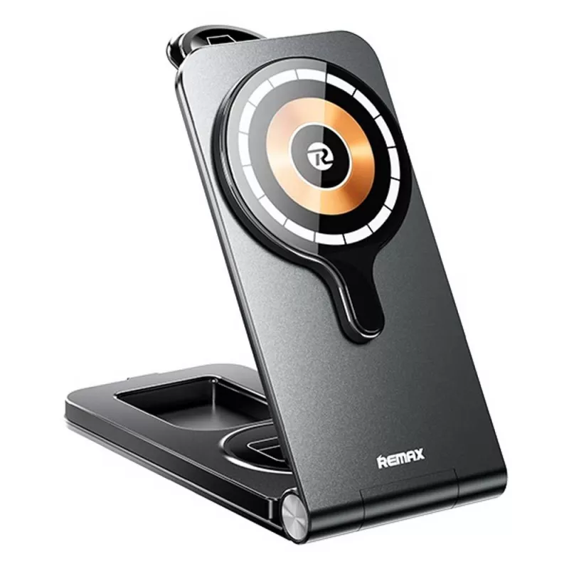 REMAX RP-W3 -3 in 1 Foldable Aluminum Alloy Holder wireless charger