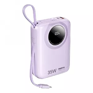 REMAX RPP-73 Purple 35W Power Bank with 2 Fast Charging Cables20000mAh
