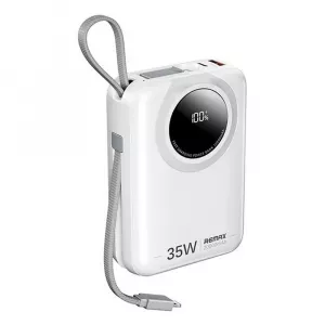 REMAX RPP-73 White 35W Power Bank with 2 Fast Charging Cables 20000mAh