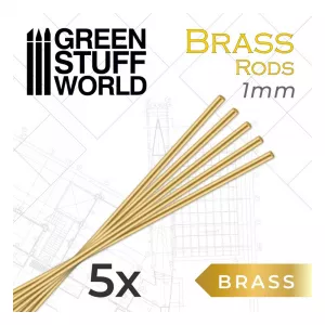 Round Brass Rods 1mm PACKx5