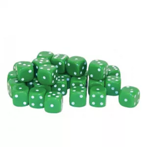 Spot dice 10mm - Green (30)
