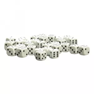 Spot dice 10mm - White (30)