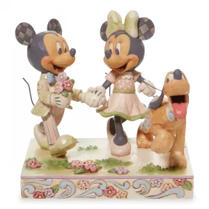 Spring Mickey, Minnie and Pluto Figurine