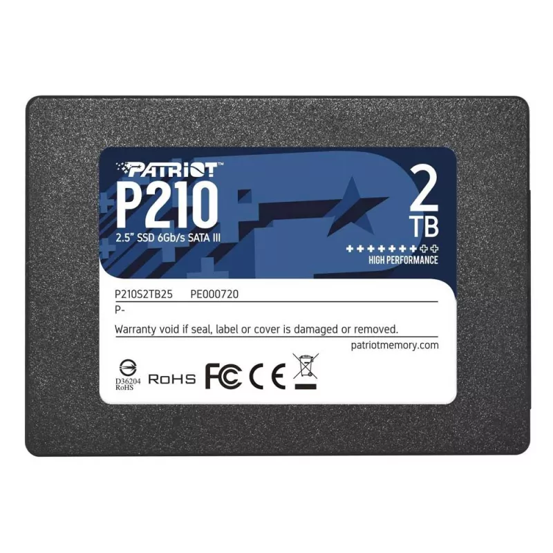 SSD 2.5 SATA3 2TB Patriot P210 520MBS/430MBS P210S2TB25