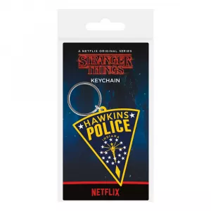 Stranger ThIngs (HawkIns Police) Rubber KeychaIn