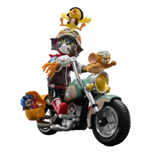 Tom And Jerry - Retro Motorcycle Tom & Jerry Figure