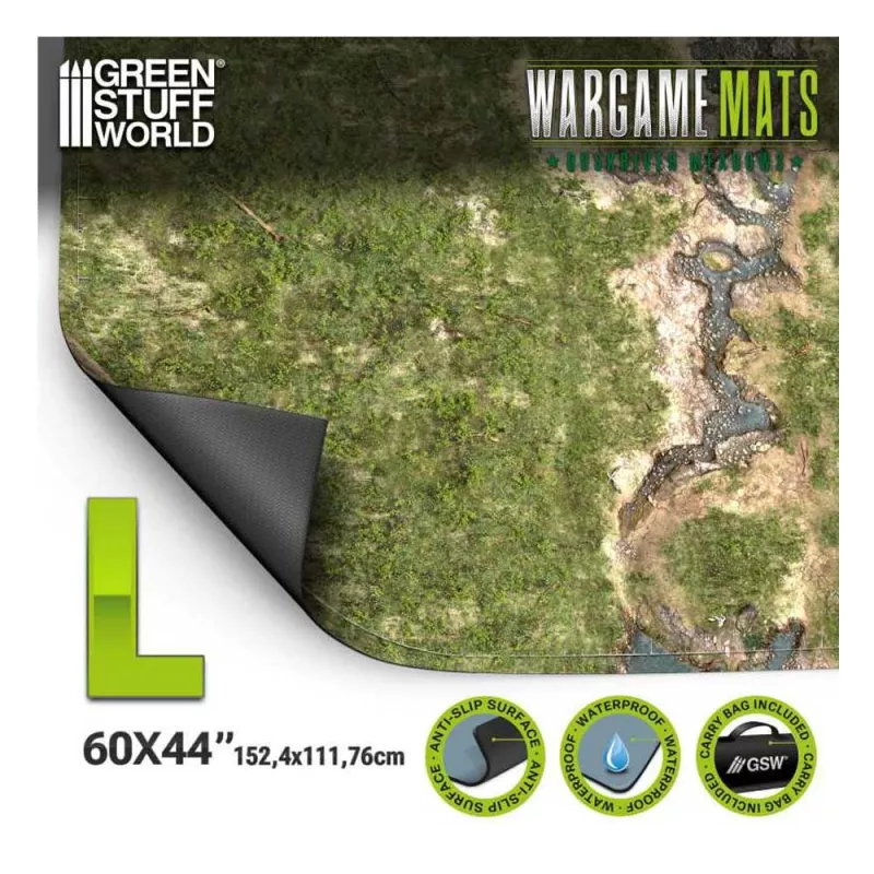 Wargame Mat - 152.5x111.7cm (44x60'')- Duskriver Meadows
