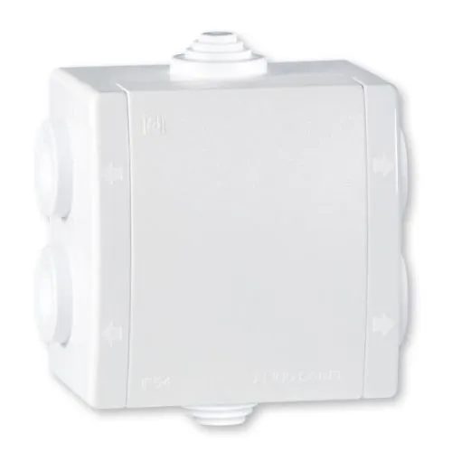 Aling-Conel kutija razvodna 500V 80x80 IP54 sa 6 uvoda, bela