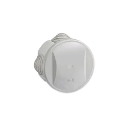 Aling-Conel kutija razvodna sa 4 uvoda na zid fi65x35 IP44 ABS G/W 650°C, siva
