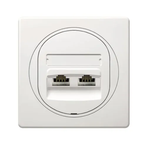 Aling-Conel priključnica komunikacijska 2xRJ45 Cat 6 UTP, bela