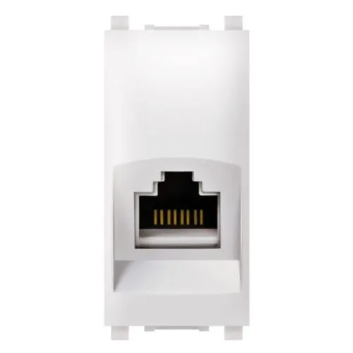 Aling-Conel priključnica komunikacijska RJ45 Cat6 Keystone LB UTP 1M bela