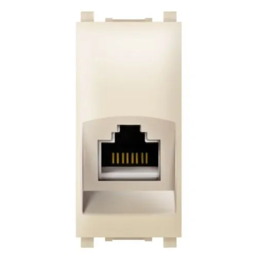 Aling-Conel priključnica komunikacijska RJ45 Cat6 Keystone LB UTP 1M krem