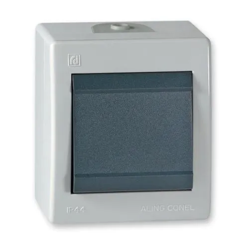Aling-Conel sklopka jednopolna 10A 250V~ IP44, antracit