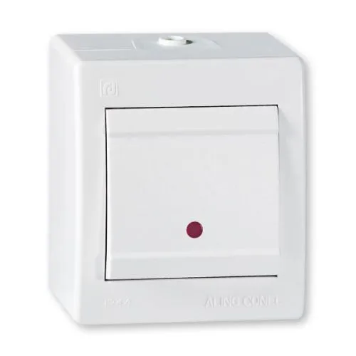 Aling-Conel sklopka jednopolna indikatorska 16A 250V~ IP44, bela