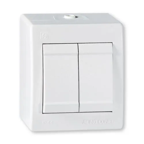 Aling-Conel sklopka serijska 10A 250V~ IP44, bela