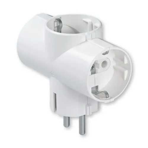 Aling-Conel T adapter sa 3 priključnice 16A 250V~, beli