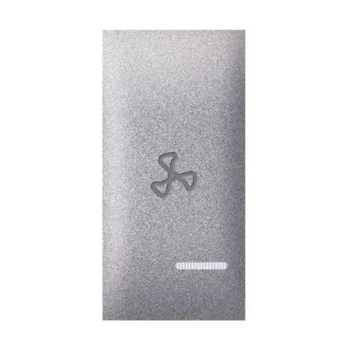 Aling-Conel taster 1M sa oznakom ventilatora i indikacijom silver