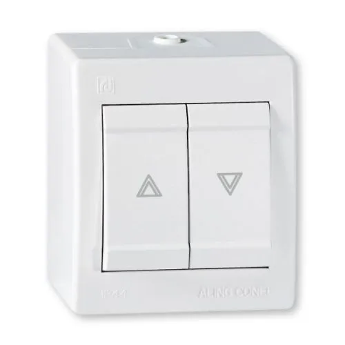 Aling-Conel taster sklopka za roletne 10A 250V~ IP44, bela
