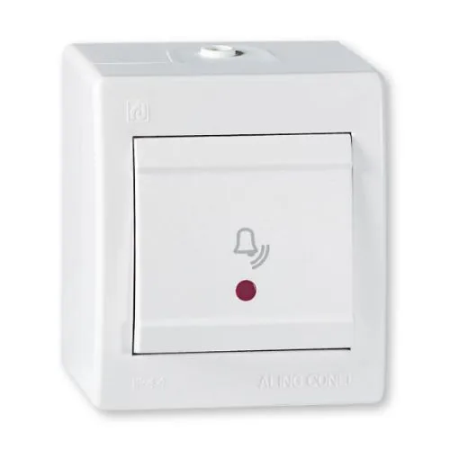 Aling-Conel taster sklopka za zvono sa indikacijom 10A 250V~ IP44, bela