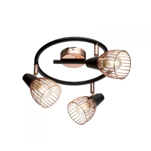Ambix spot svetiljka 3xE14 crna/bakar