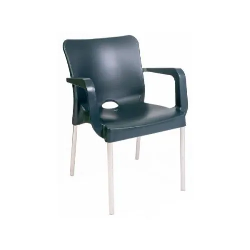 Baštenska stolica Fulya DxŠxV: 54x55x81 cm, plastika i metal, tamno zelena