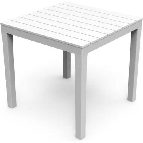 Baštenski sto Bali, DxŠxV: 78x78x72, plastični, beli