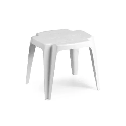 Baštenski stočić Calypso Solid, DxŠxV: 42x37x38, plastični, beli