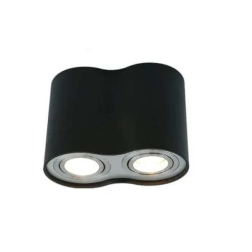 BB Link svetiljka JM-016 plafonska crna 2xGU10 IP20