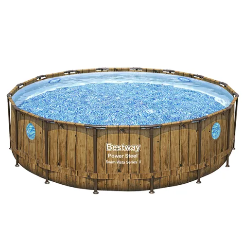 Bestway bazen sa konstrukcijom 4,88x1,22 m sa pumpom, merdevinama i pokrivkom