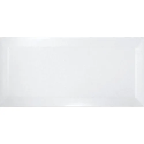 Blanco biselado brillo 10x20cm zidna pločica
