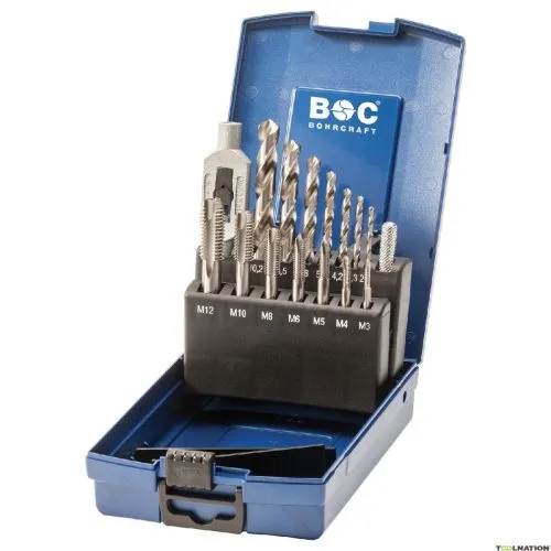 Bohrcraft set ureznica m3-m12 sa burgijama 15 kom