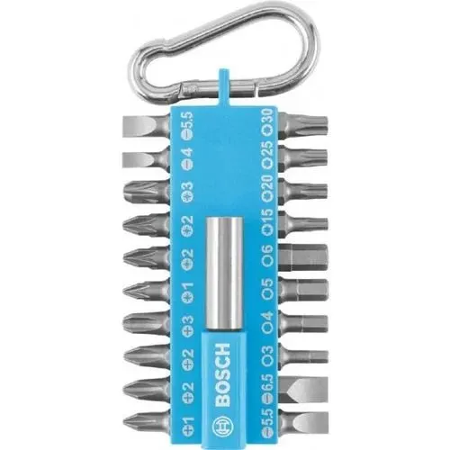 BOSCH 21-delni set bitova odvrtača sa kopčom – plavi 2607002822