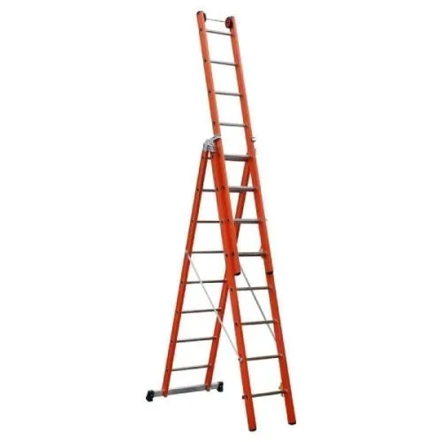 Cagsan merdevine aluminijumske trodelne fiberg 3x14 pro