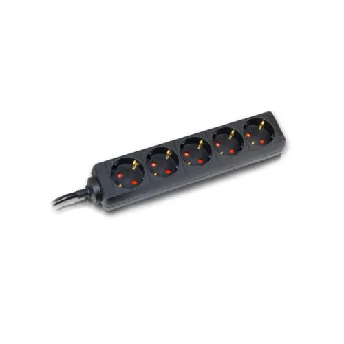 Commel petostruka utičnica 16A 230V 3500W crna 3m