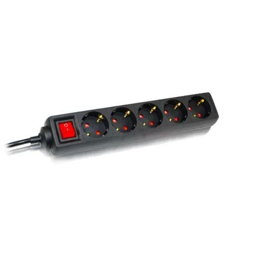 Commel petostruka utičnica 16A 230V 3500W sk crna 3m