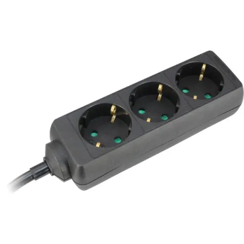 Commel trostruka utičnica 16A 250V 3500W crna 3m