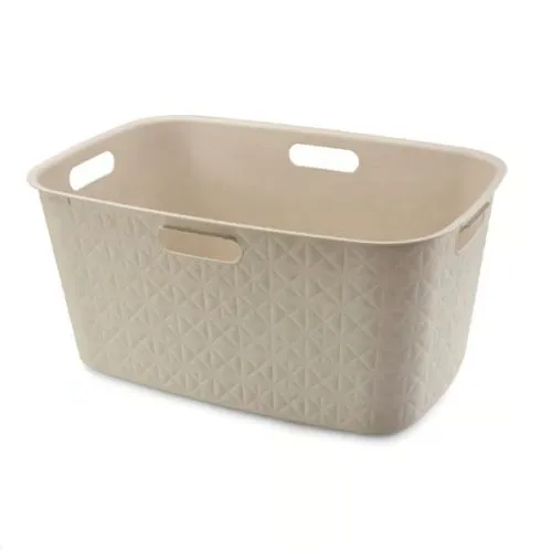 Curver korpa za veš 45L Softex bela kreda