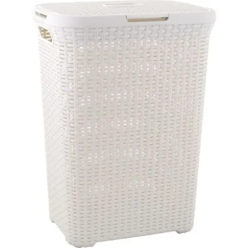 Curver korpa za veš 60l, ratan, krem