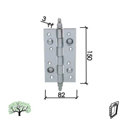 Dabel šarka brodska za vrata sp561 hr x150x82x3 mm dsp