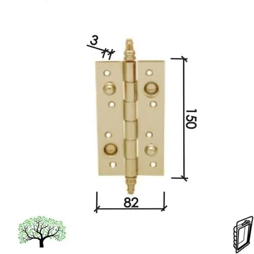 Dabel šarka brodska za vrata sp561 ms x150x82x3 mm dsp