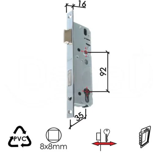 Dabel brava za pvc vrata B2036 C Hr 35/92/16/8 3.stepen DSP