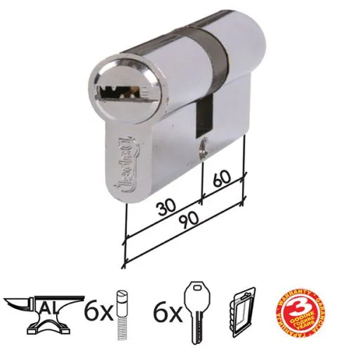 Dabel cilindar kodirani CL2040 Hr 90mm(30-60) 6kod DBP1